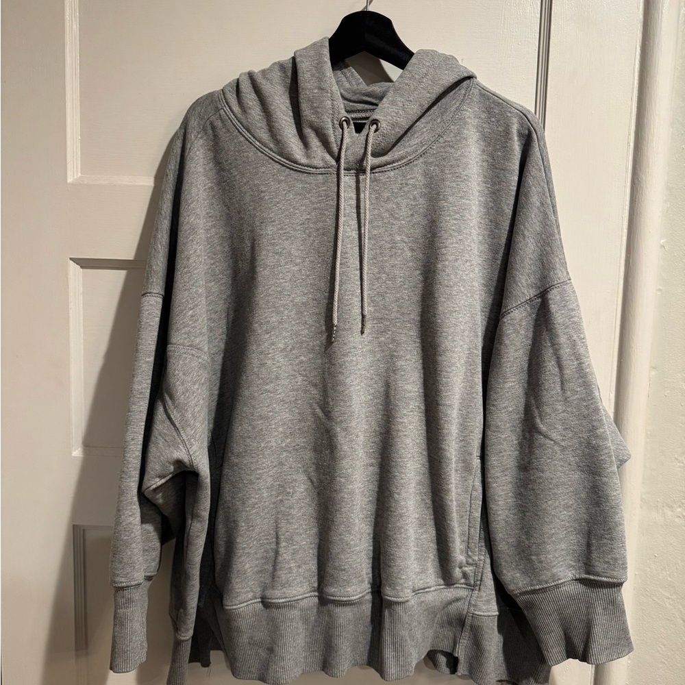 Free People “Sprint To The Finish” Hoodie — Heather Grey (Size L)